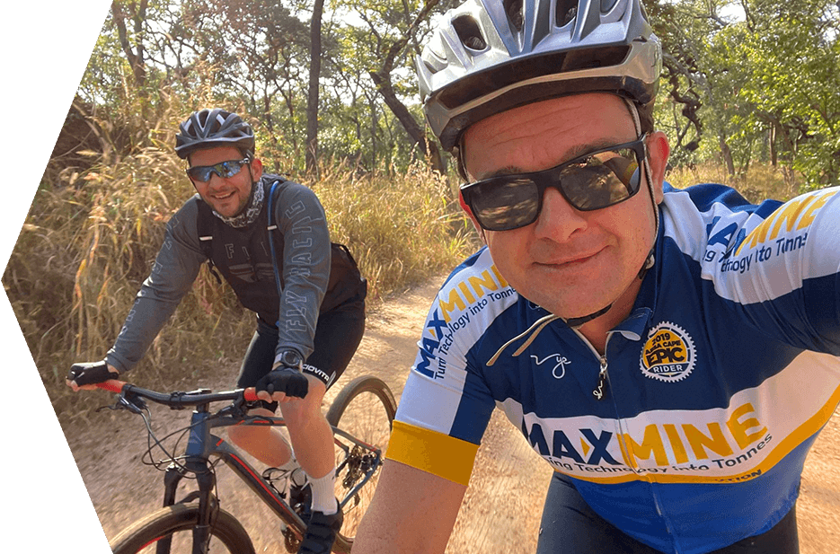 Peter Griffiths and Josh G Ride the Bike Trails Near Josh’s Site in Northern Zambia